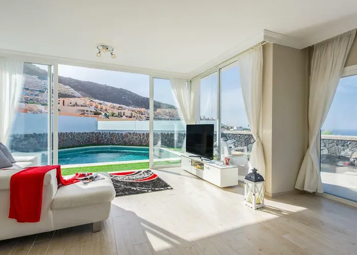 Luxury White With Sea View, Heated Pool Willa Costa Adeje (Tenerife)
